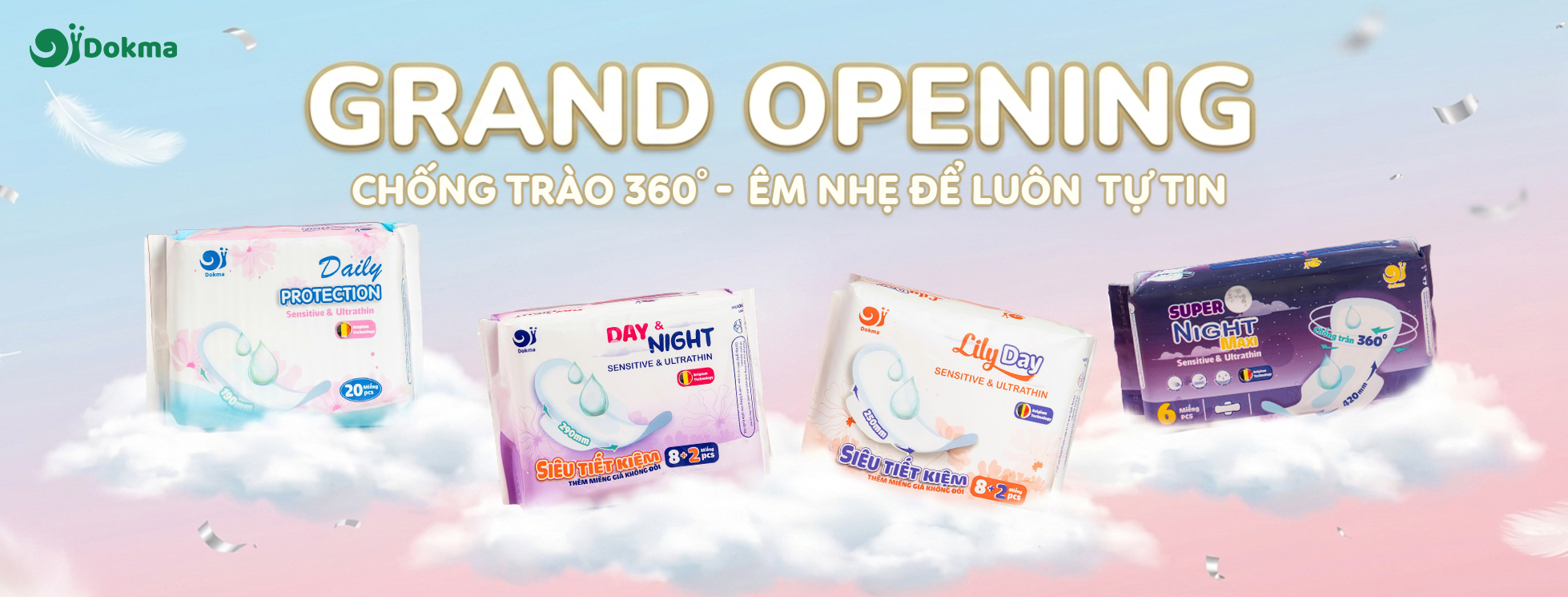 Băng vệ sinh Dokma – chống trào 360°
